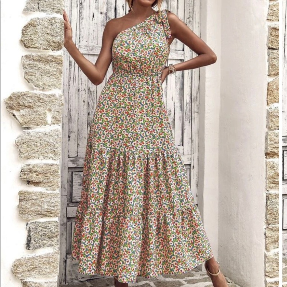 Multi Color Floral Maxi Dress
